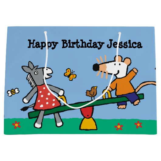 Maisy und Dotty ständiges Schwanken am Spielplatz Große Geschenktüte (Vorderseite)