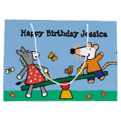 Maisy und Dotty ständiges Schwanken am Spielplatz Große Geschenktüte (Rückseite)