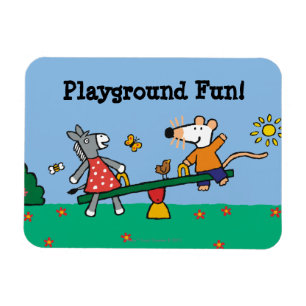 Maisy und Dotty ständiges Schwanken am Spielplatz Magnet