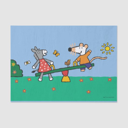 Maisy und Dotty ständiges Schwanken am Spielplatz Seidenpapier (Vorderseite)