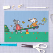 Maisy und Dotty ständiges Schwanken am Spielplatz Seidenpapier (Handwerk)