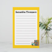 Maisy und ein Bücherregal der Bücher Briefpapier (Stehend Vorderseite)