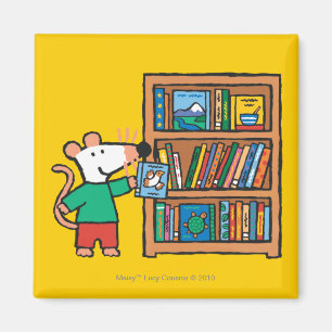 Maisy und ein Bücherregal Magnet