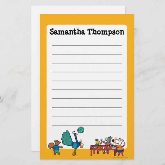 Maisy- und Freund-Vorschulimbiss-Zeit Briefpapier (Vorne/Hinten)