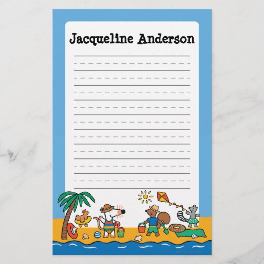 Maisy und Freunde am Strand Briefpapier (Vorderseite)