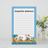 Maisy und Freunde am Strand Briefpapier (Stehend Vorderseite)