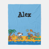 Maisy und Freunde am Strand Fleecedecke (Vorderseite)