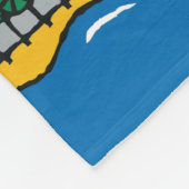 Maisy und Freunde fahren mit grünem Zug Fleecedecke (Ecke)