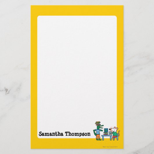 Maisy und Freunde genießen die Bibliothek Briefpapier (Vorderseite)