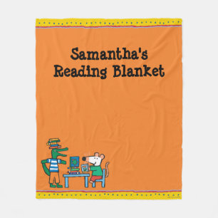 Maisy und Freunde genießen die Bibliothek Fleecedecke