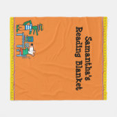 Maisy und Freunde genießen die Bibliothek Fleecedecke (Vorderseite (Horizontal))