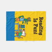 Maisy und Freunde genießen die Bibliothek Fleecedecke (Vorderseite (Horizontal))