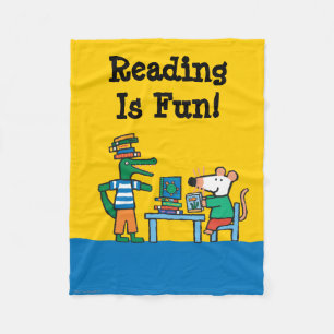 Maisy und Freunde genießen die Bibliothek Fleecedecke