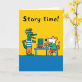 Maisy und Freunde genießen die Bibliothek Karte (Gelbe Blume)