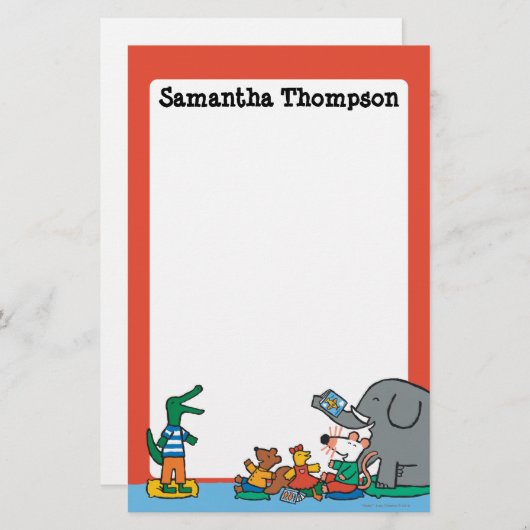 Maisy und Freunde lachen zur Story Time Briefpapier (Vorne/Hinten)