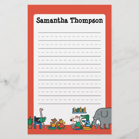 Maisy und Freunde zusammen gelesen Briefpapier (Vorderseite)