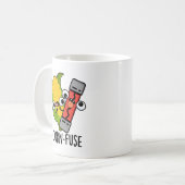 Maiszauber Funny Confused Pun Kaffeetasse (Vorderseite Links)