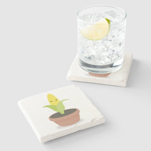 Maiszeichen Steinuntersetzer (Seitenansicht)