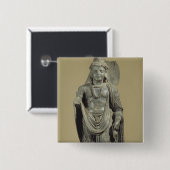 Maitreya, Gandhara (grauer Schiefer) Button (Vorne & Hinten)