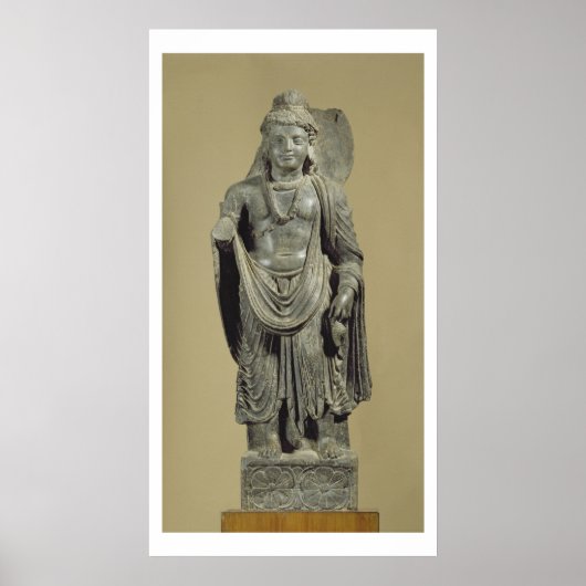 Maitreya, Gandhara (Grauschist) Poster (Vorne)