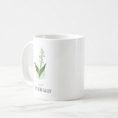 Maiveilchen-Geburtsblumen-T-Shirt Aquarell Kaffeetasse (Vorderseite Links)
