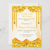 Maiyan Ceremony Invitation Card, Haldi Card Einladung (Vorderseite)
