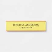 Maize Yellow Professional Modern Plain Minimalist Türschild (Vorderseite )
