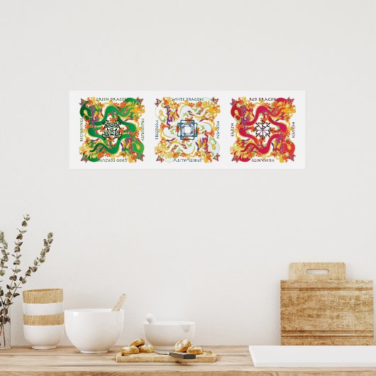 Maj Jongg Dragons Poster (Küche)