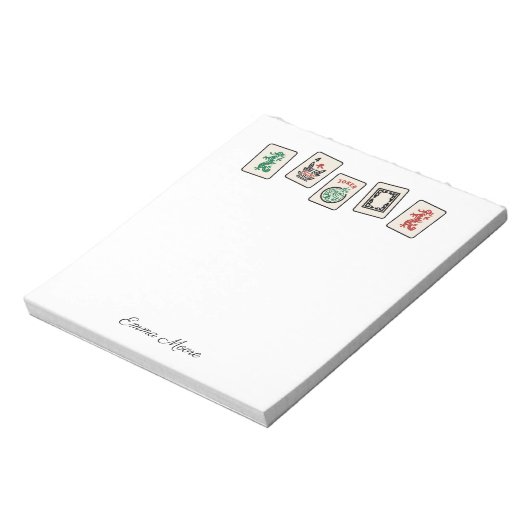 Maj Jongg Notepad Notizblock (Rotiert)