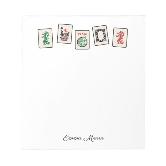 Maj Jongg Notepad Notizblock (Vorderseite)