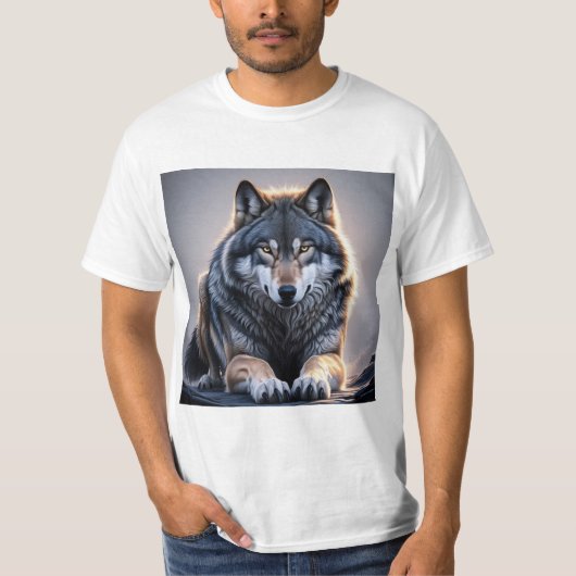 Majestad Silenciosa: El Lobo Gris T-Shirt (Vorderseite)
