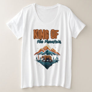 Majestät Berg: Brauner Bär im Grünen Große Größe T-Shirt