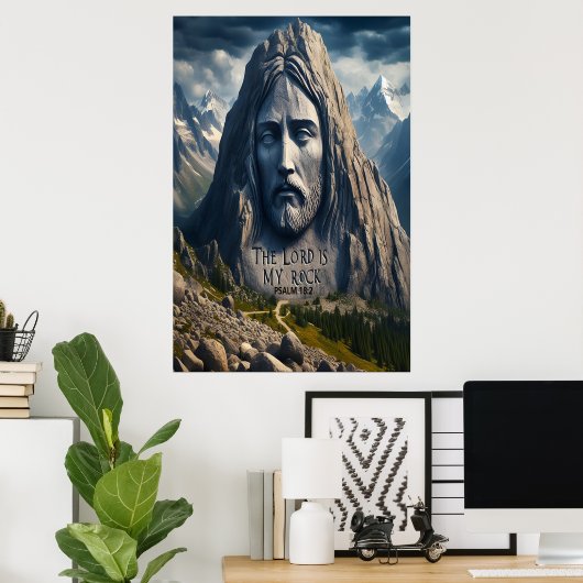 Majestät Berg der Herr ist mein Felsen Poster (Heimbüro)
