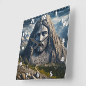 Majestät Berg der Herr ist mein Felsen Quadratische Wanduhr (Winkel)