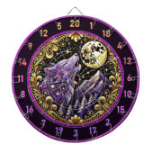 Majestät der Nacht: Lila Wolf-Stare Dartscheibe (vorne)