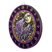 Majestät der Nacht: Lila Wolf-Stare Dartscheibe (Vorderseite rechts)