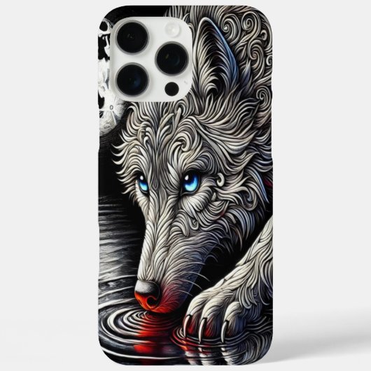 Majestät der Nacht: Weißer Wolf Case-Mate iPhone Hülle (Rückseite)