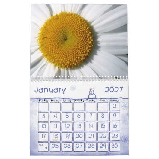 Majestät des Blumen-Kalenders Kalender (Jan 2027)