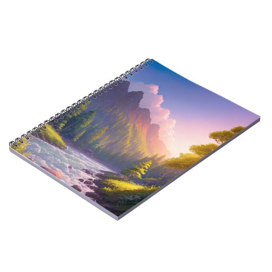 Majestät des Flusses im grünen Tal Notizblock (Linke Seite)