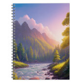 Majestät des Flusses im grünen Tal Notizblock (Vorderseite)