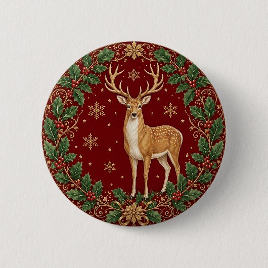 Majestät des karmesinroten Winters Button (Vorderseite)