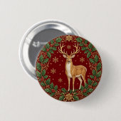 Majestät des karmesinroten Winters Button (Vorne & Hinten)