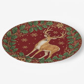 Majestät des karmesinroten Winters Pappteller (Schrägansicht)