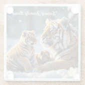 "Majestät des Schneejägers" Glasuntersetzer (Rückseite)