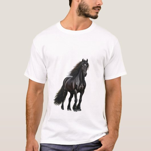 Majestät des Schwarzen Stallion T-Shirt (Vorderseite)