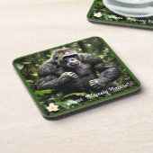 "Majestät des Waldes Gorillas" Getränkeuntersetzer (Linke Seite)