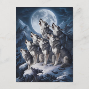 Majestät des Wolf Moon Postkarte