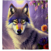 Majestät des Wolfs Duschvorhang (Vorderseite)