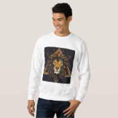 Majestät: Dynamic Lion Art Print" Sweatshirt (Vorne ganz)
