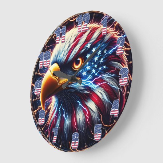 Majestät Eagles Große Wanduhr (Winkel)